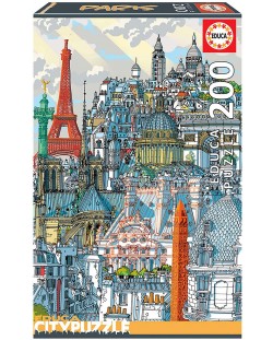 Puzzle cu sase dimensiuni Educa din 200 de piese - Paris