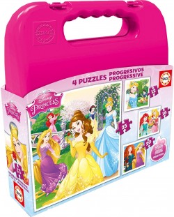 Puzzle in cutie  Educa 4 in 1 - Disney Princess