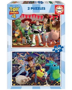 Puzzle Educa din 2 x 100 piese - Toy Story 4
