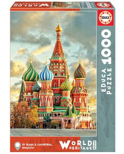 Puzzle Educa cu 1000 de piese - Catedrala San Basilio din Moscova