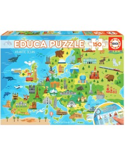 Puzzle Educa de 150 piese - Europa Map