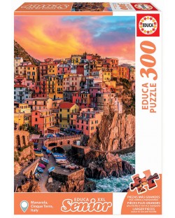 Puzzle Educa de 300 piese XXL - Cinque Terre, Manarola, Italia