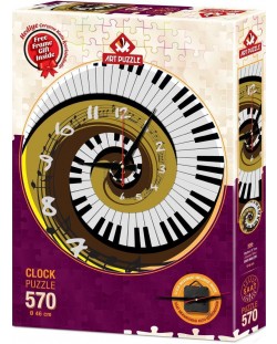 Puzzle-ceas  Art Puzzle de 570 piese - Clock Rhythm Of Time