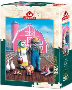 Puzzle Art Puzzle de 260 piese - Cat Farm