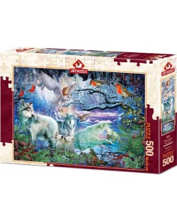 Puzzle Art Puzzle de 500 piese - Glacier Forest