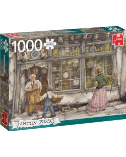 Puzzle Jumbo  de 1000 piese - Magazin de ceasuri, Anton Pieck