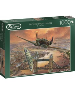 Puzzle Jumbo de 1000 piese - Avioane de vanatoare peste Londra, Jim Mitchell
