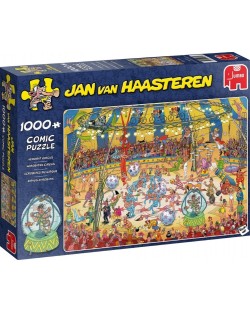Puzzle Jumbo de 1000 piese - Acrobati la circ, Jan Van Haasteren