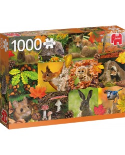 Puzzle Jumbo de 1000 piese - Autumn Animals