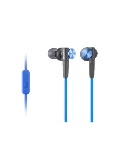 Casti cu microfon Sony - MDR-XB50AP, albastre
