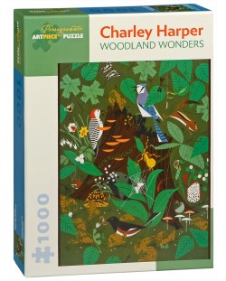 Puzzle Pomegranate de 1000 piese - Minuni in padure, Charley Harper