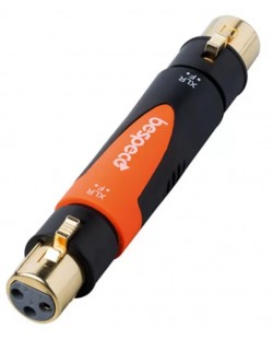 Adaptor Bespeco - SLAD525, XLR - XLR, negru/portocaliu