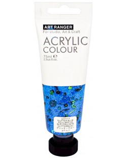Vopsea acrilică Art Ranger - Sclipici albastru, 75 ml