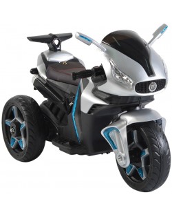 Motocicleta cu acumulator Moni - Shadow, cu sa din piele, culoare metalica