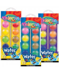 Acuarele  Colorino Kids - Jumbo, 12 culori, cutie mare, sortiment