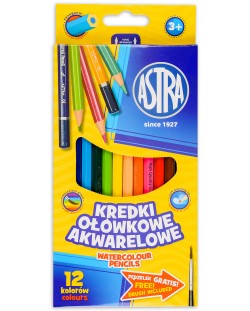 Creioane colorate acuarela Astra - 12 culori