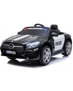 Mașină reîncărcabilă KikkaBoo - Licențiat Mercedes Benz SL500 Police, negru