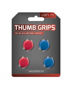 Accesoriu Venom - Thumb Grips, Red and Blue (Nintendo Switch)