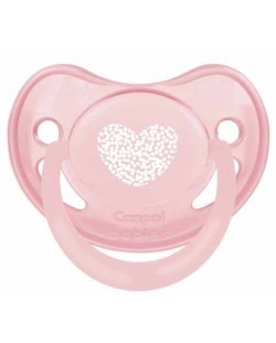 Suzetă anatomică Canpol - Pastelove, 6-18 luni, roz