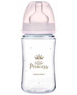 Biberon anticolici Canpol Easy Start - Royal Baby, roz, 240 ml