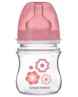 Biberon anticolici Canpol - Newborn Baby, 120 ml, roz