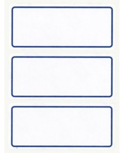 Etichete scolare APLI - Albe cu margine albastra