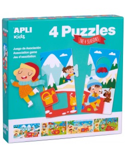 Joc-puzzle de asociere APLI - Anotimpuri