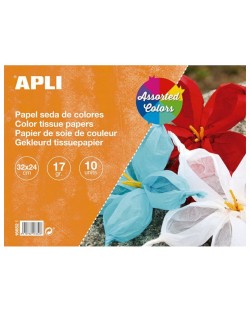 Bloc APLI - Hartie servetel, 10 file, diferite culori