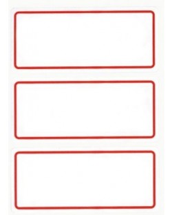 Etichete scolare APLI - Albe cu margine rosie