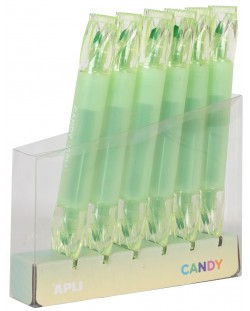 Textmarker cu doua capete APLI Candy - Verde neon
