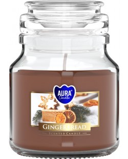 Lumânare parfumată într-un borcan Bispol Aura - Gingerbread, 120 g