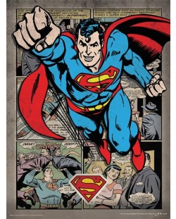 Tablou Art Print Pyramid DC Comics: Superman - Comic Montage