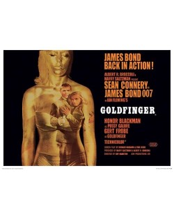 Tablou Art Print Pyramid Movies: James Bond - Goldfinger Projection