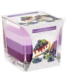Lumânare parfumată Bispol Aura - Blueberry Cheesecake, 170 g