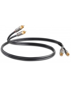 Cablu audio QED - Performance Audio, 2x RCA/2x RCA M/M, 1 m, negru