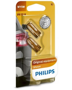Becuri auto Philips - 12V, WY5W, W2.1X9.5d, 2 buc.