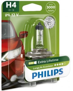 Bec auto  Philips - LLECO, H4, 12V, 60/55W, P43t-38