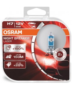 Becuri auto Osram - H7, 64210NL, Night Breaker Laser