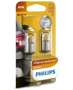Becuri auto Philips - 12V, R5W, BA15s, 2 buc.