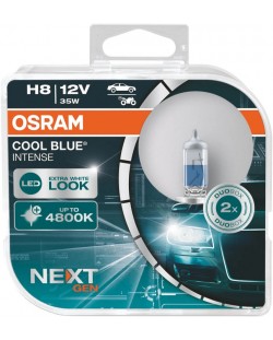 Becuri auto Osram - H8, 64212CBN, Cool Blue Intense