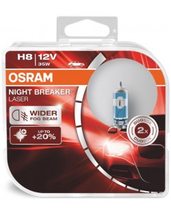 Becuri auto Osram - H8, 64212NL, Night Breaker Laser