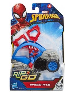Automobil pentru cascadorii Hasbro Spider-Man Rip N ’Go - Spider-Ham
