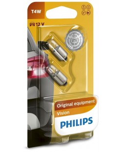 Becuri auto Philips - 12V, T4W, BA9s, 2 buc.