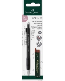 Creion automat Faber-Castell Grip - 0.5 mm,cu 12 grafiți incluse