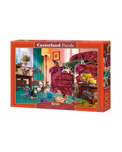 Puzzle Castorland de 500 piese - Pisici obraznici