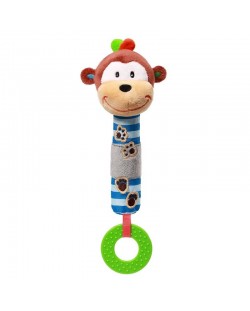 Jucărie care scârțâie, cu teether Babyono - Monkey