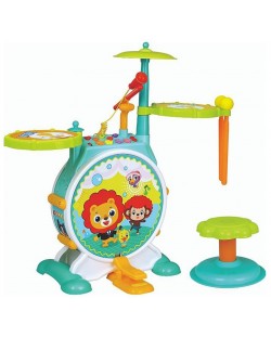 Hola Toys Drums - Pe suport cu taburet
