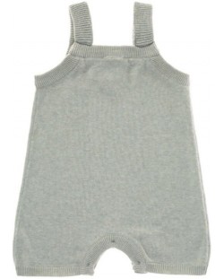 Salopeta pentru bebeluși Lassig - Cozy Knit Wear, 74-80 cm, 7-12 luni, gri