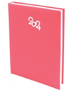 Spree Pastel Notebook - Copertă tare, roșu, 168 de foi, 2024