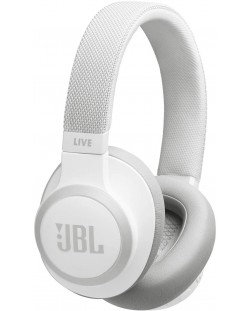 Casti wireless JBL - LIVE 650BTNC, albe